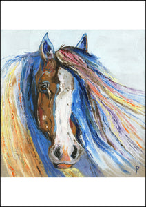 Winston - Contemporary Horse Portrait Print for Sale